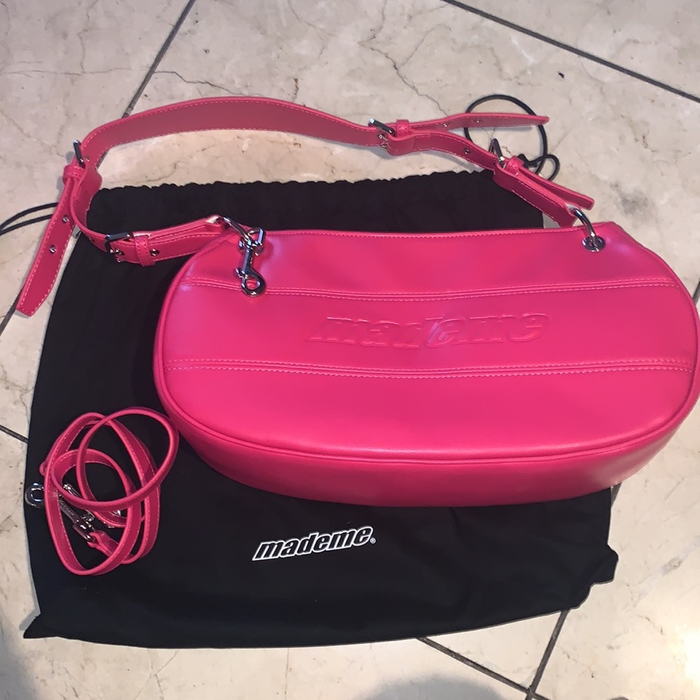 MADEME NYC LARGE TRINITY BAG PINK NEW W DUST COVER AND STRAP